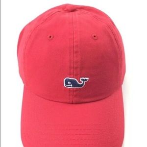 Vineyard Vines Whale Logo Baseball Hat - Jetty Red